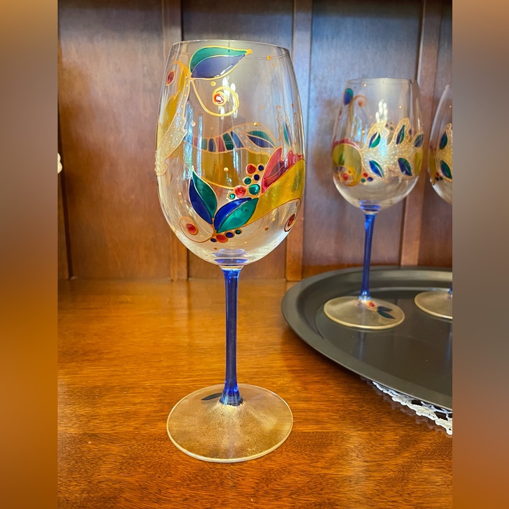 Hand painted wine glasses! CHEERS!